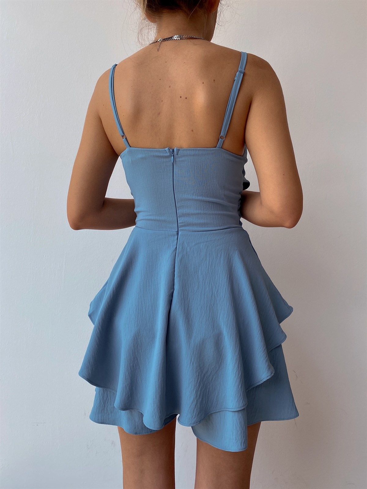 Summer new style ladies fashion solid color suspenders zipper jumpsuit