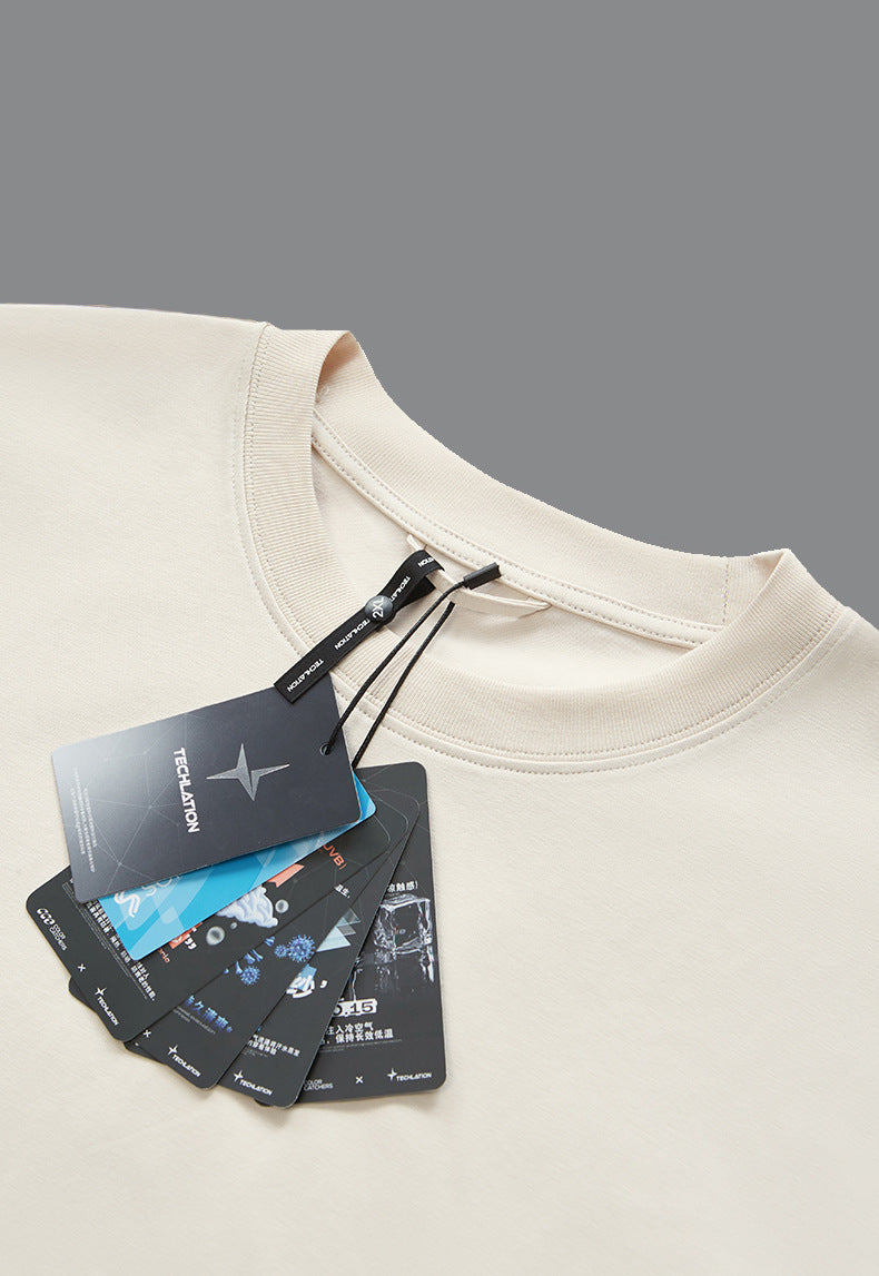 Solid color short-sleeved outdoor sun protection quick-drying antibacterial cool T-shirt