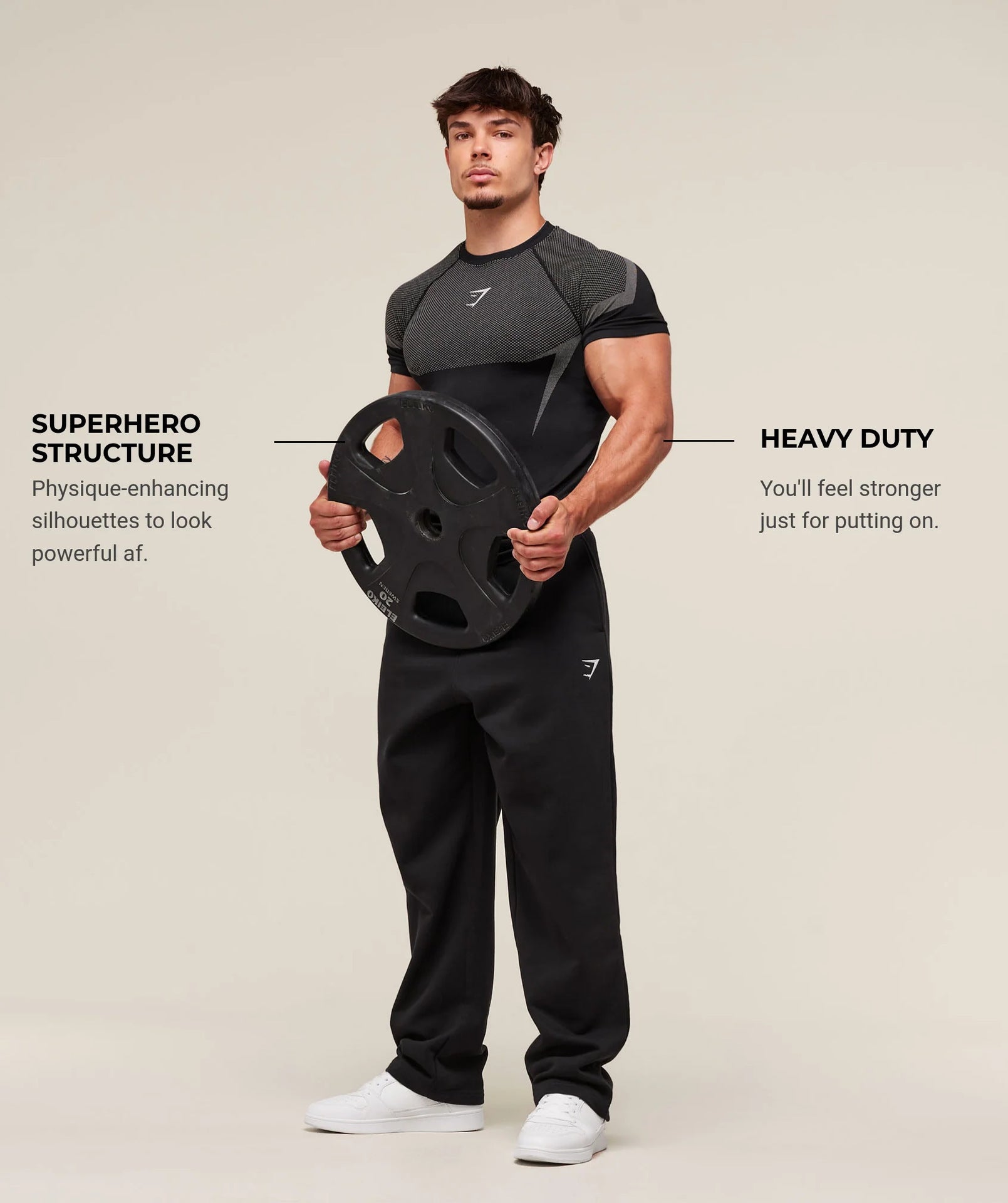 Fitness tops men's casual running quick-drying breathable tights short-sleeved T-shirt