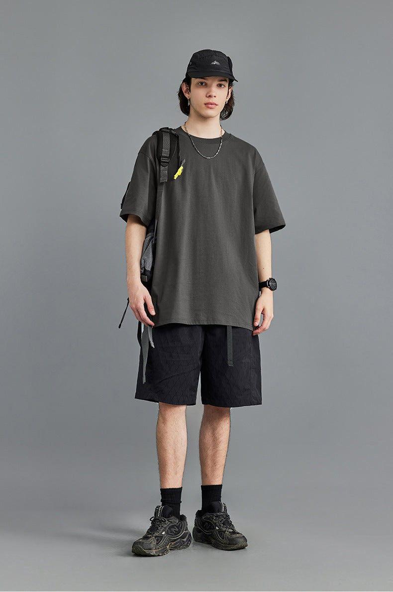 Solid color short-sleeved outdoor sun protection quick-drying antibacterial cool T-shirt