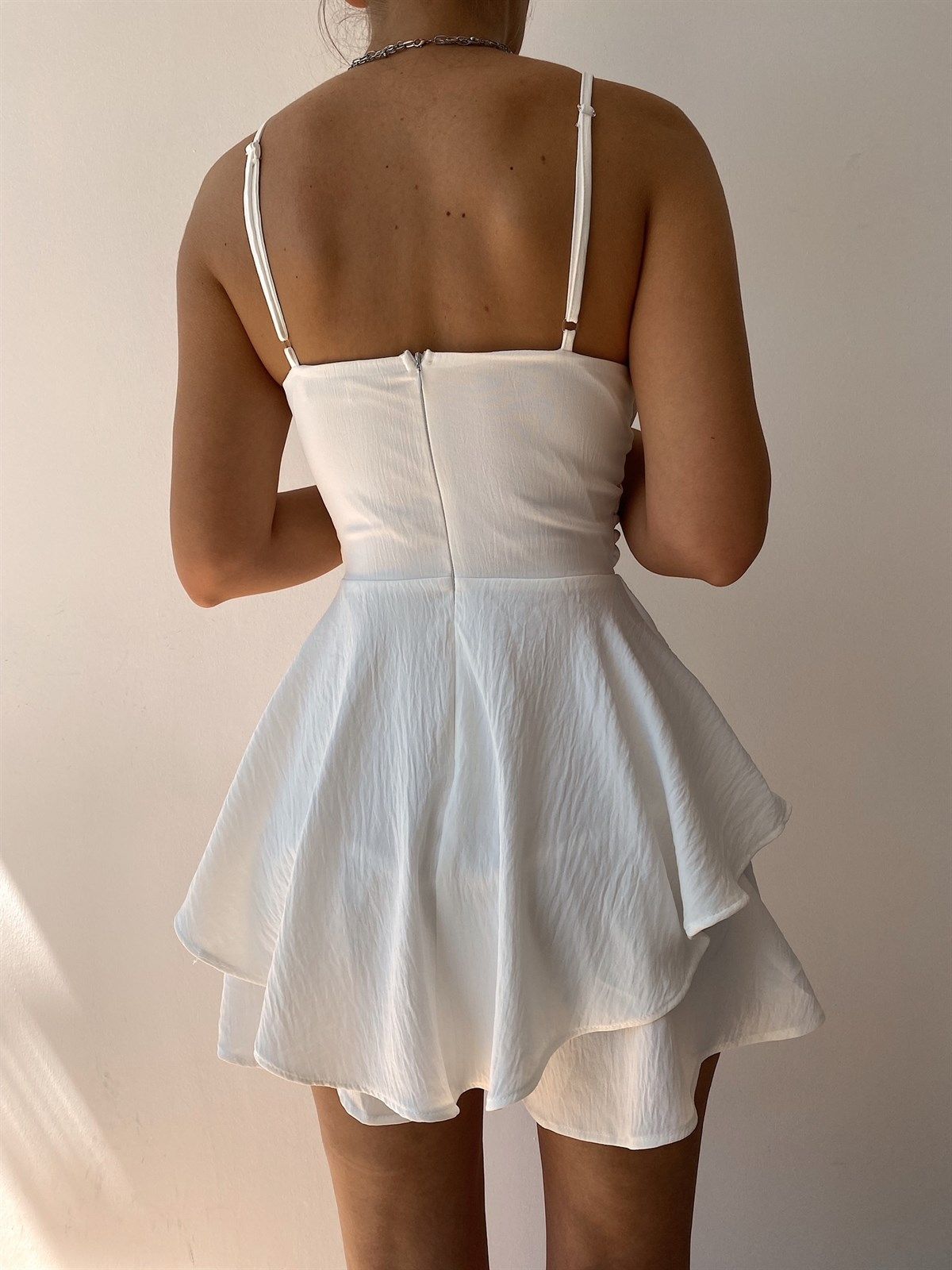 Summer new style ladies fashion solid color suspenders zipper jumpsuit