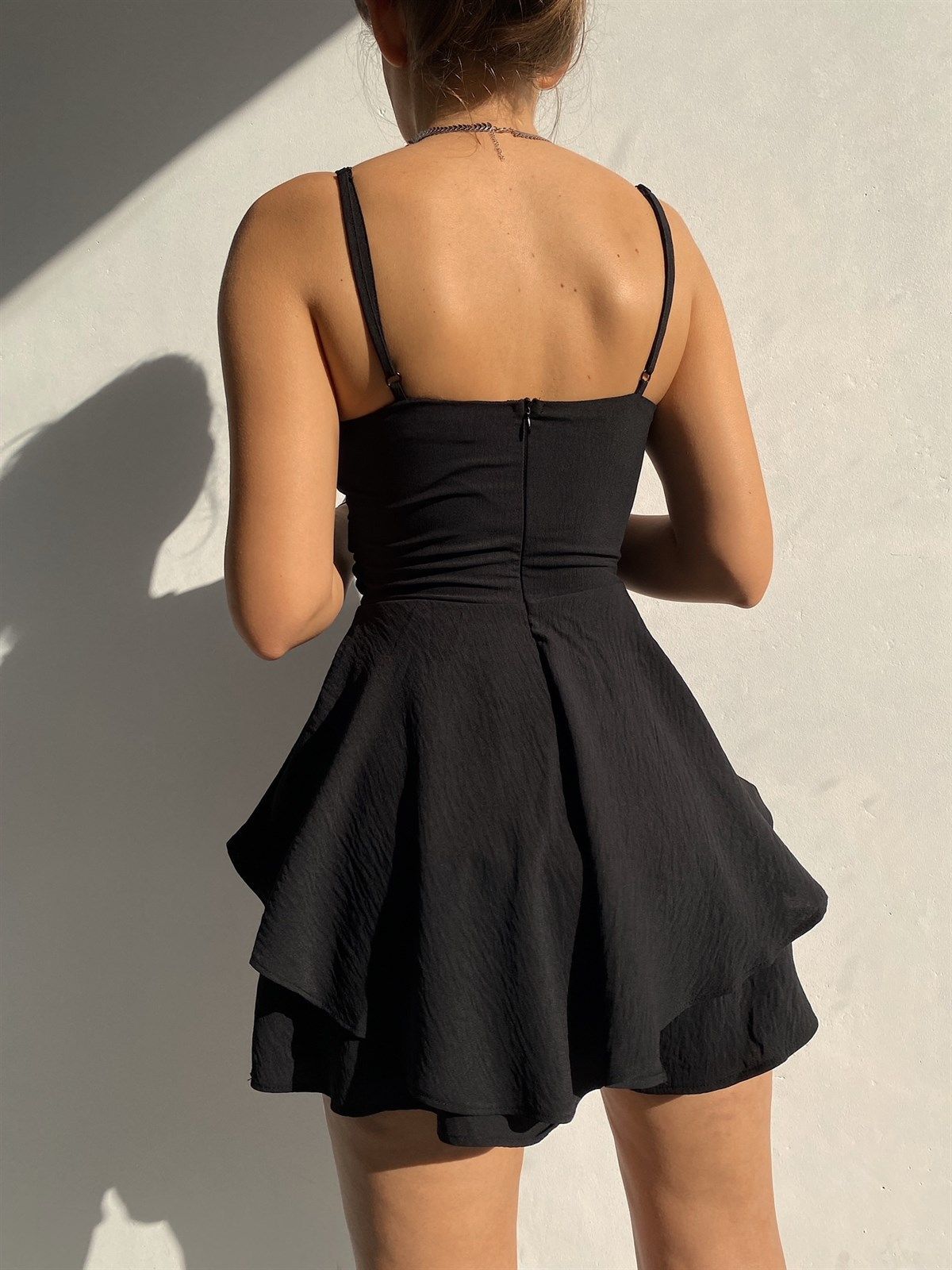 Summer new style ladies fashion solid color suspenders zipper jumpsuit