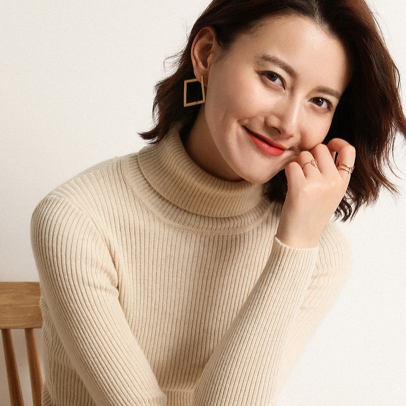 Loose Thick Cashmere Crewneck Sweater