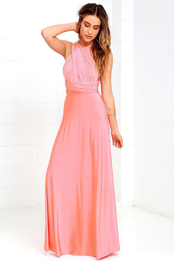Multi-wear multi-string cross backless sexy bandage long dress