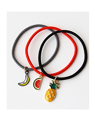 Legou Women's Pendant Hair Ties Elastic Pack of 3