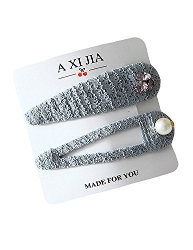Legou Women's Lace Hair Barrettes Pack of 2