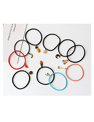 Legou Women's Pendant Hair Ties Elastic Pack of 3