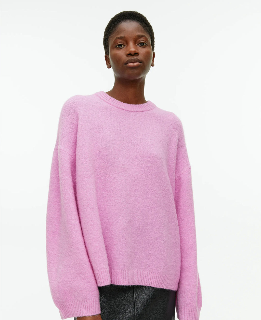 Loose Thick Cashmere Crewneck Sweater