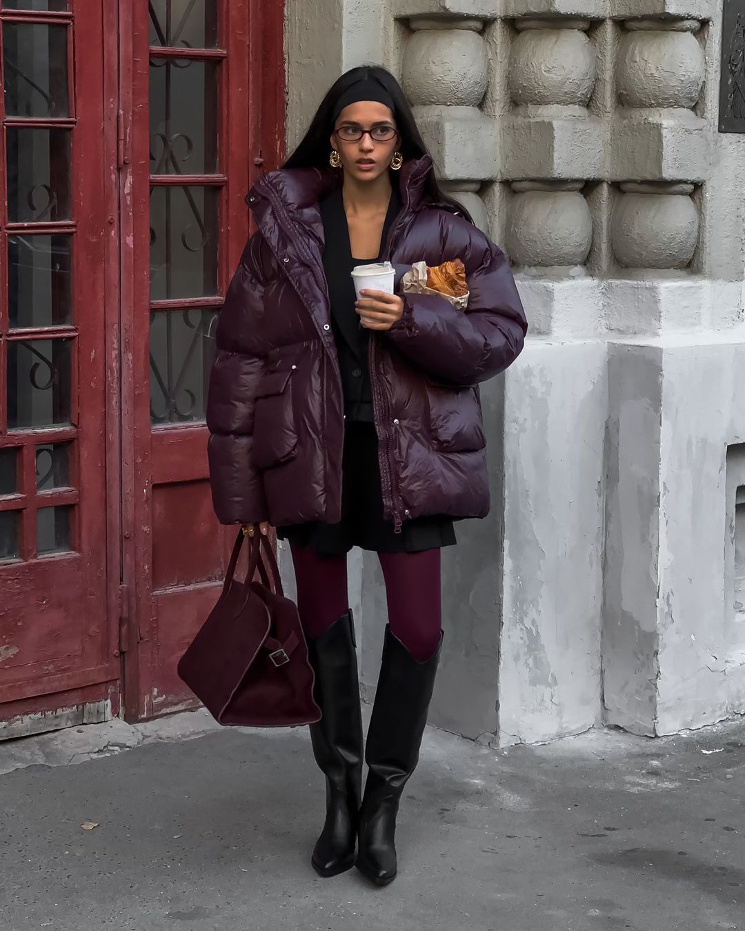 Solid color zippered cotton warm hooded warm jacket