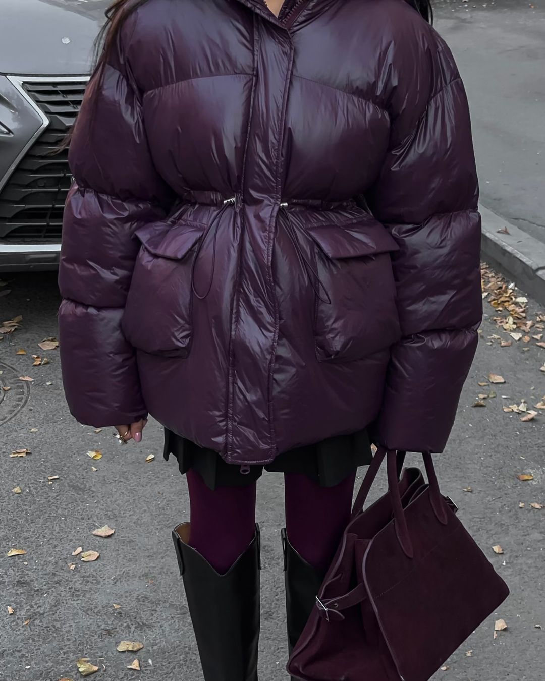 Solid color zippered cotton warm hooded warm jacket