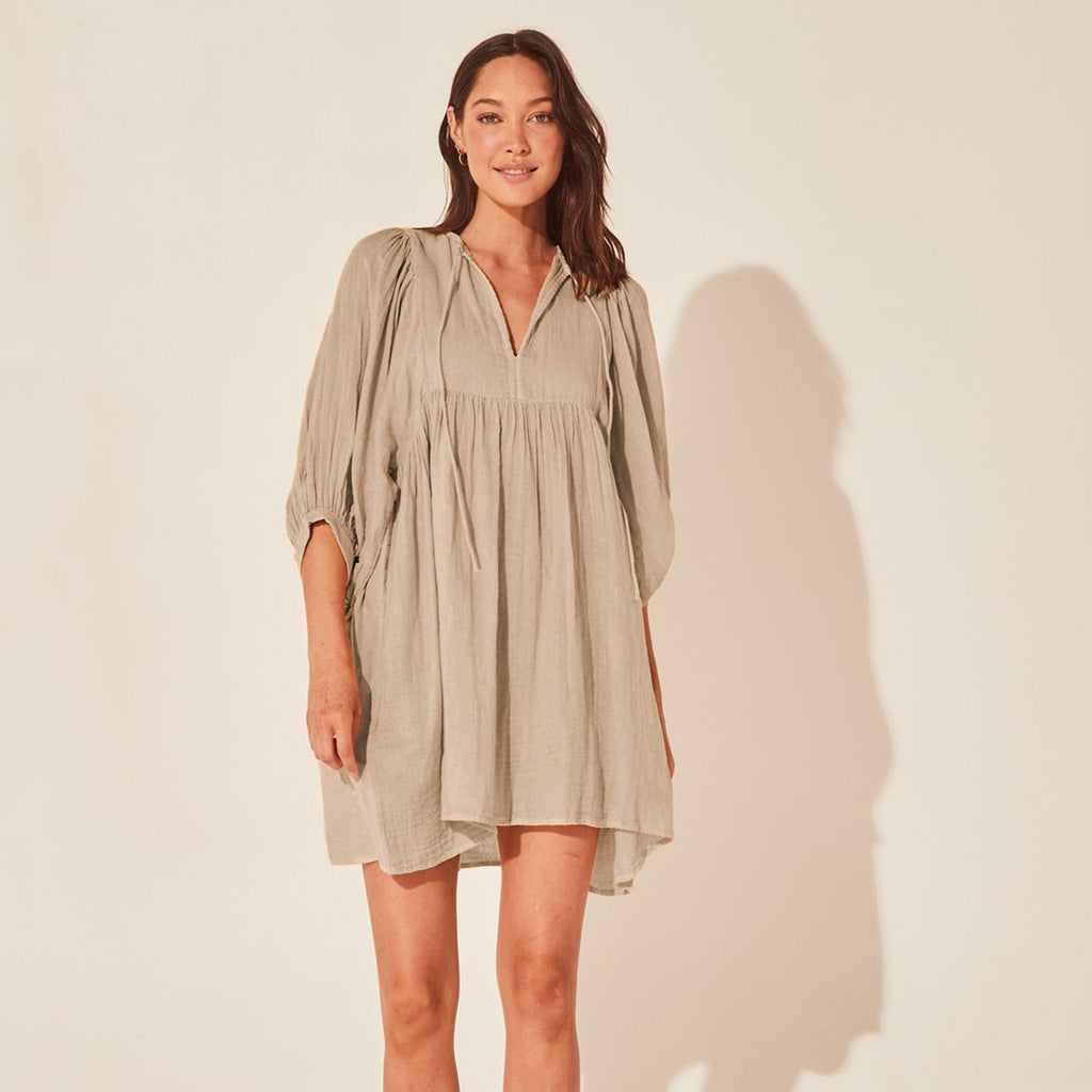 Large size loose lantern sleeve girl style dress