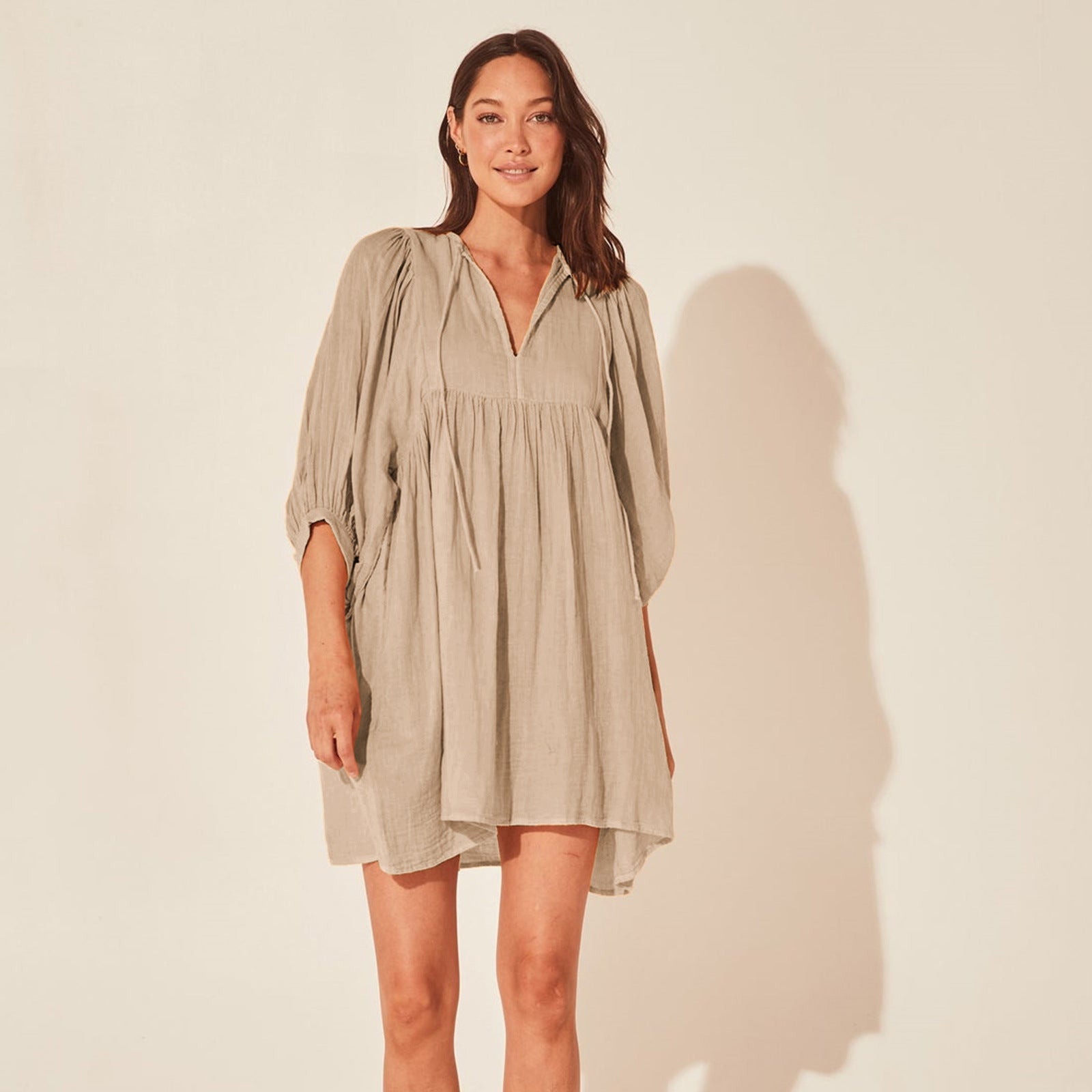 Large size loose lantern sleeve girl style dress