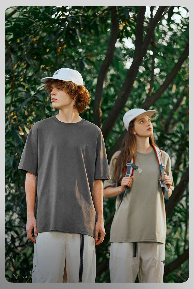 Solid color short-sleeved outdoor sun protection quick-drying antibacterial cool T-shirt