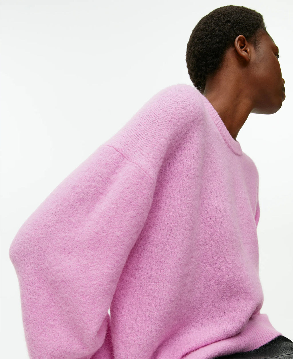 Loose Thick Cashmere Crewneck Sweater