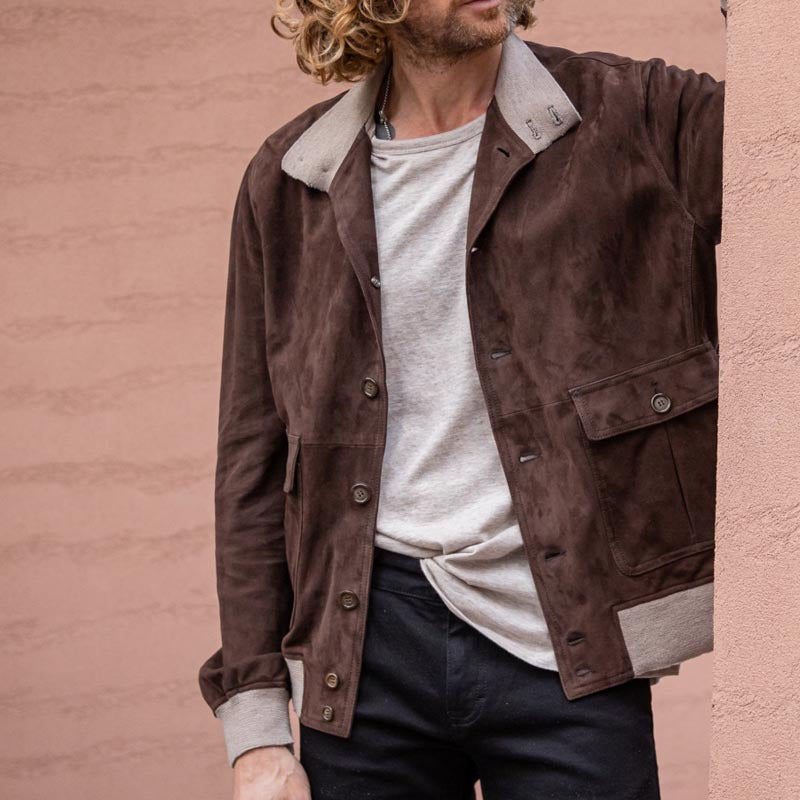 Men's Slim Jacket Solid Color Fashion Lapel Coat
