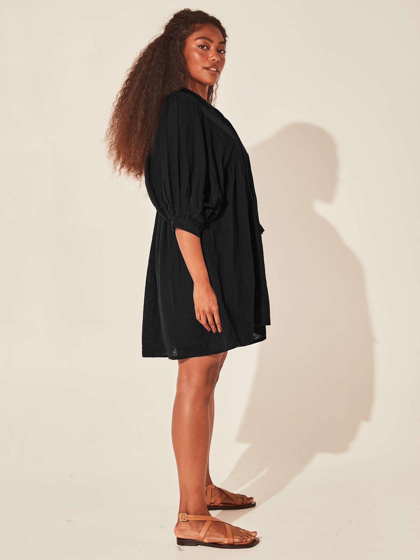 Large size loose lantern sleeve girl style dress