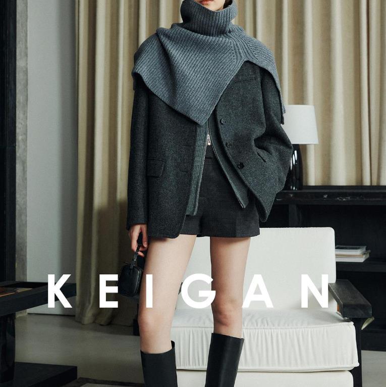Ultra-fine high collar slit multi-wear knitted shawl large neck scarf
