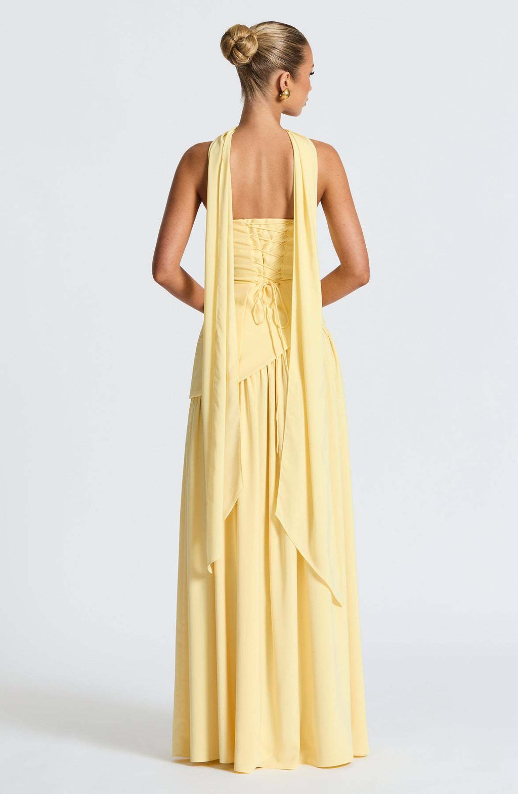 Tube Top Solid Color Slit Dress Fashion Sexy Backless High Slit Long Dress