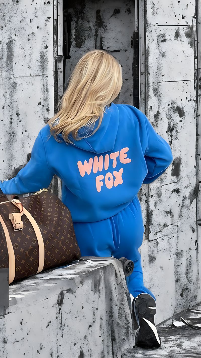 Long-sleeved hooded sweatshirt two-piece set