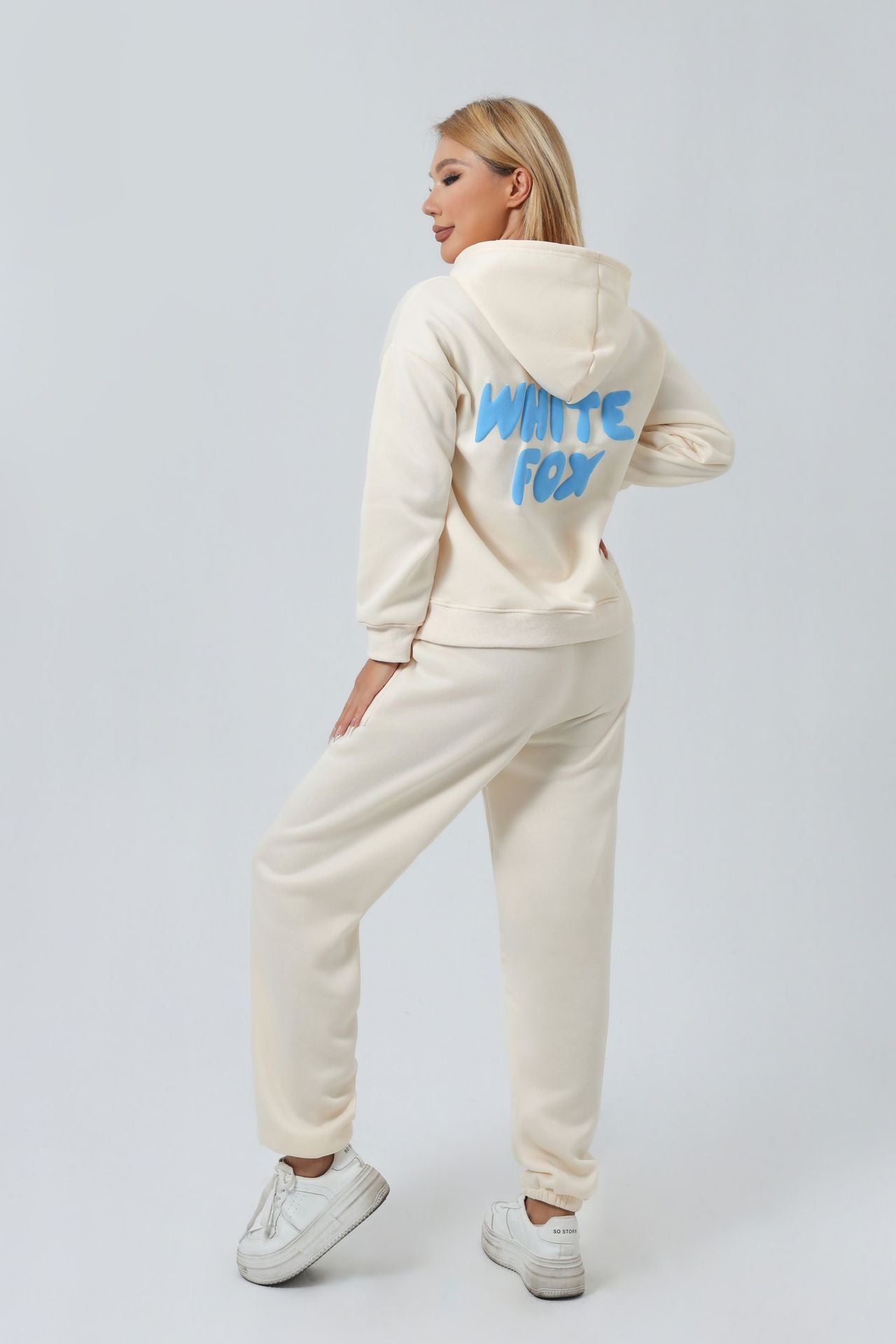 Long-sleeved hooded sweatshirt two-piece set