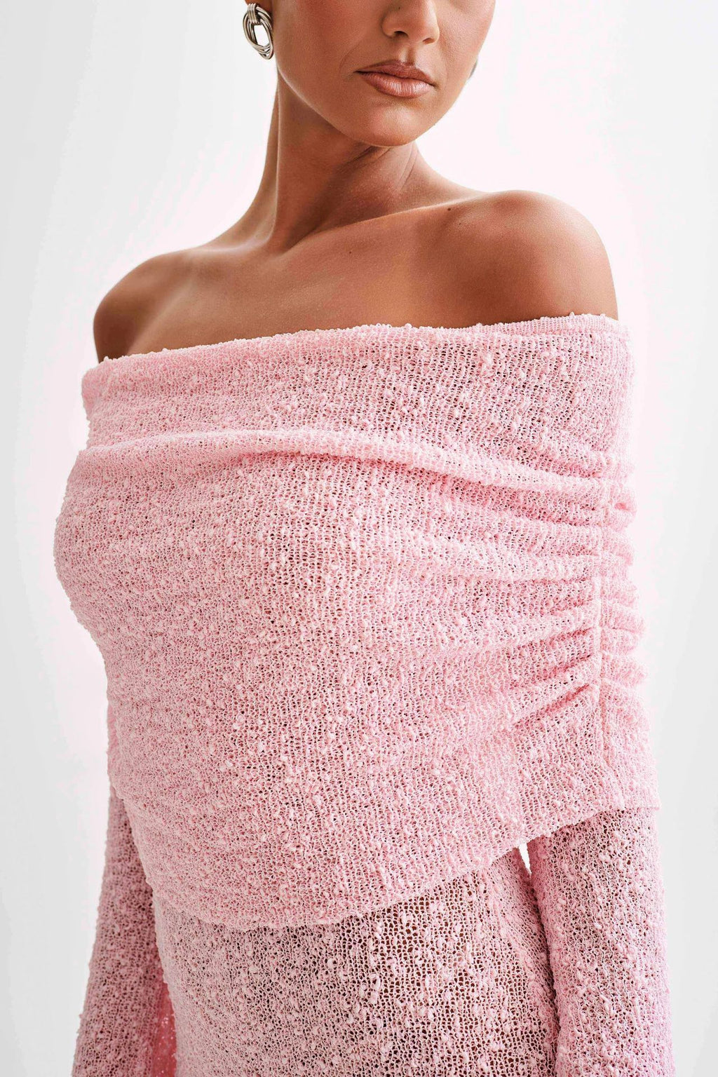 Sexy hollow long sleeve one shoulder dress
