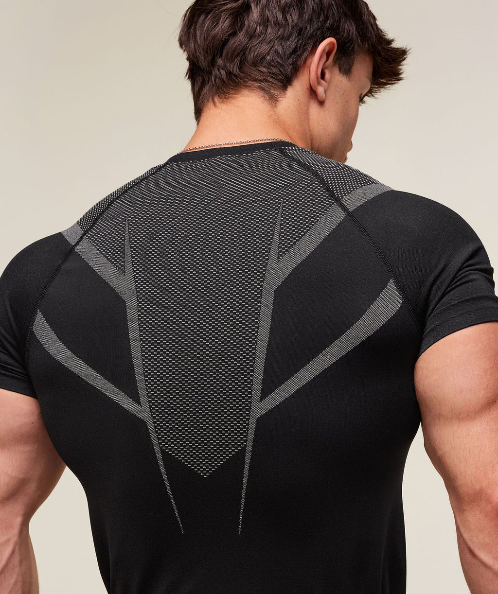 Fitness tops men's casual running quick-drying breathable tights short-sleeved T-shirt
