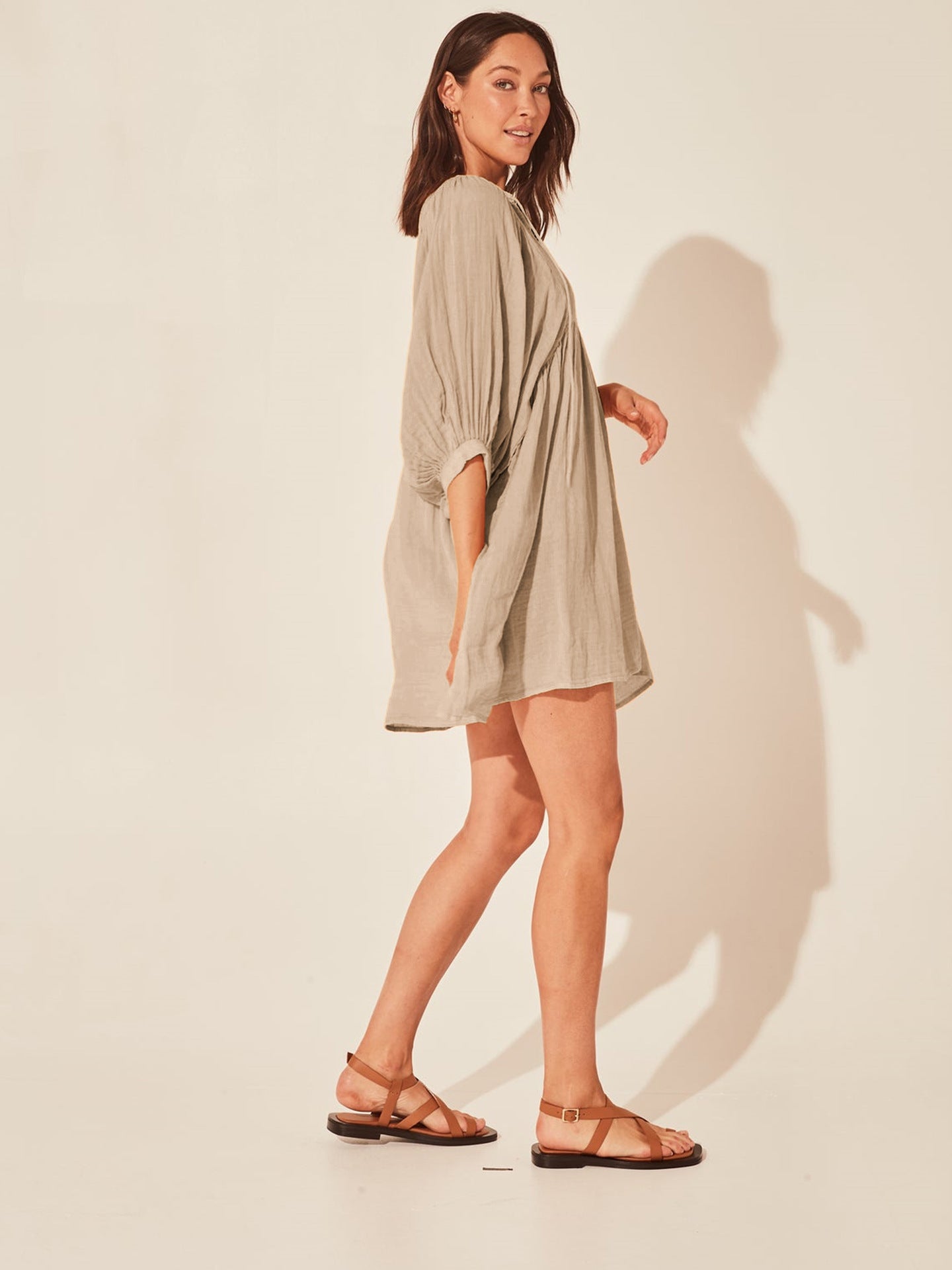 Large size loose lantern sleeve girl style dress