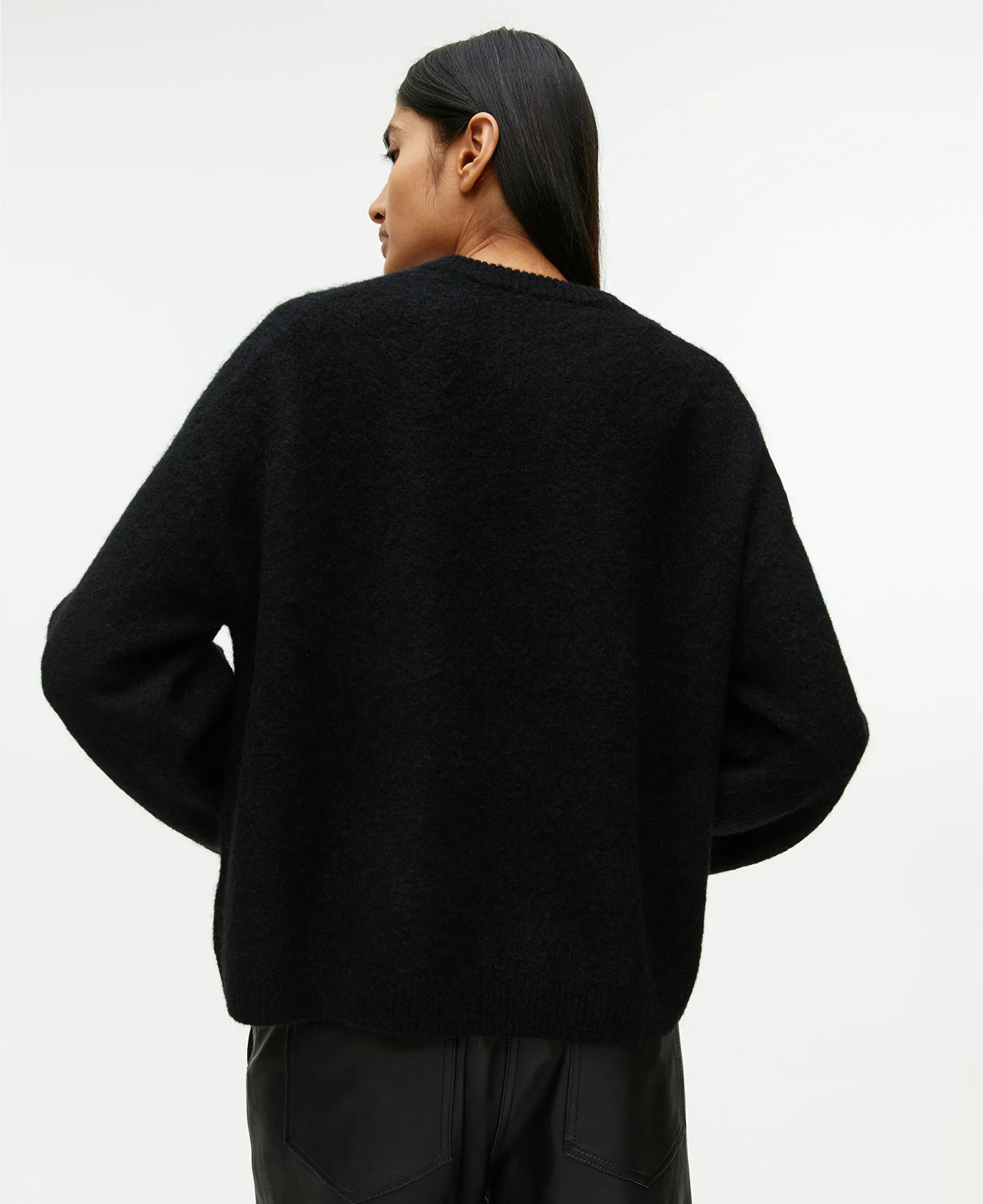 Loose Thick Cashmere Crewneck Sweater