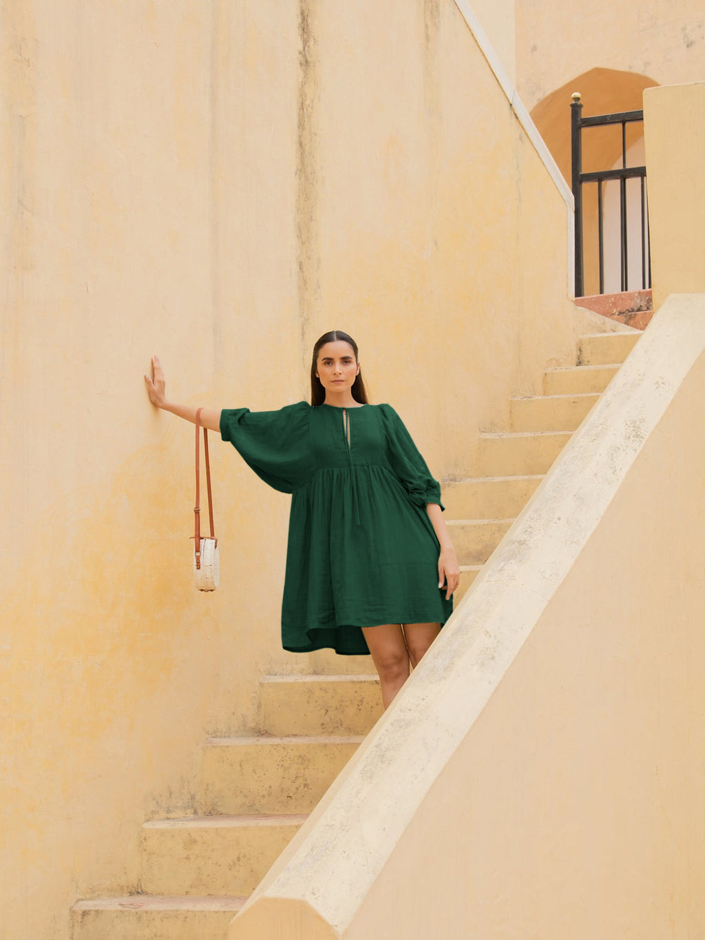 Large size loose lantern sleeve girl style dress
