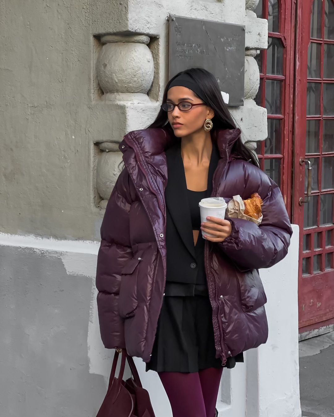 Solid color zippered cotton warm hooded warm jacket