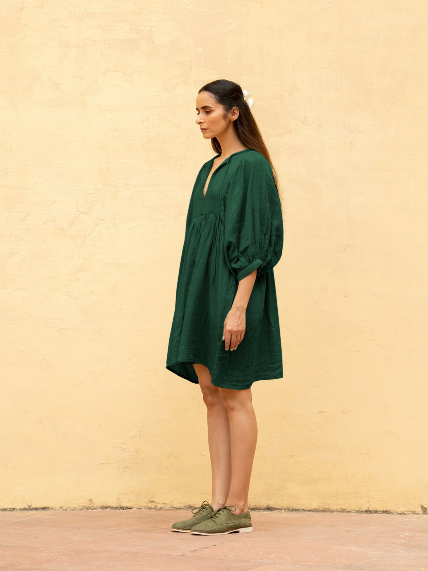 Large size loose lantern sleeve girl style dress