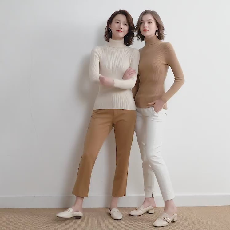 Loose Thick Cashmere Crewneck Sweater