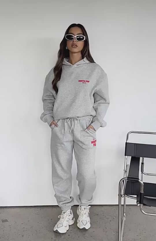 Long-sleeved hooded sweatshirt two-piece set